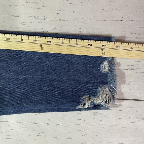 Rewash Jeans Womens 1/25 Blue Distressed High Rise Button Fly Frayed Hem Denim - Picture 13 of 16